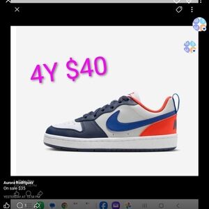 Nike Kids' Blue and Orange Sneakers